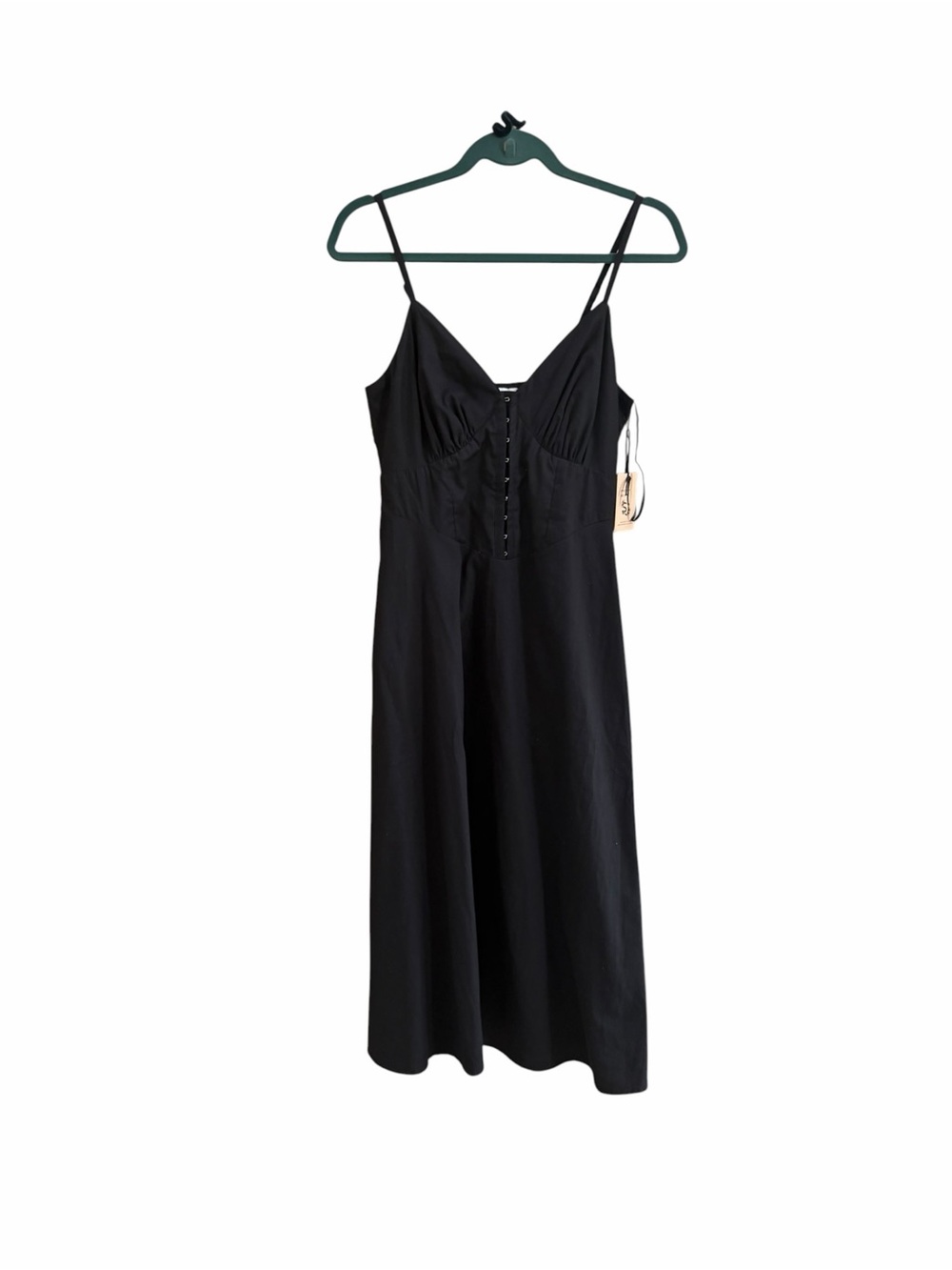 Sincerely Jules Black Textured Waistband Dress